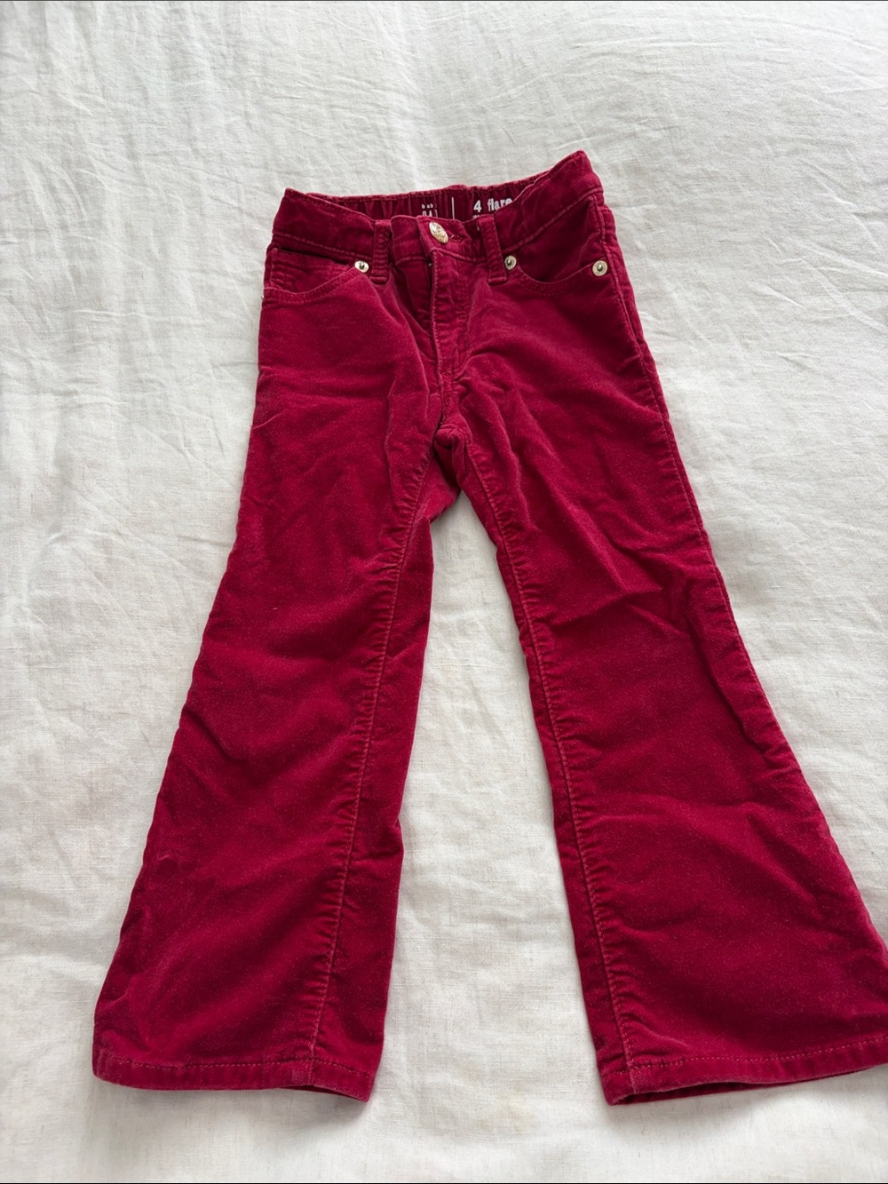 GAP Kids Corduroy Flare Pants - Berry Red